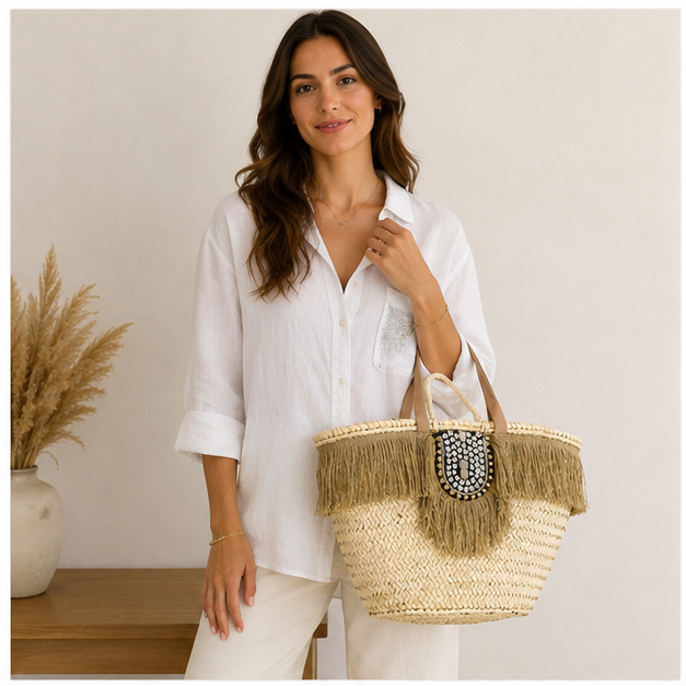 Bolso de mimbre