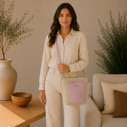 Bolso bicolor lila
