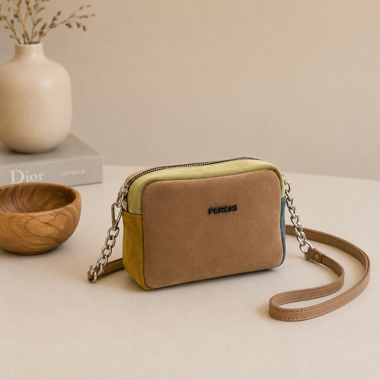 Bolso de piel de camello