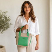 Bolso verde bicolor