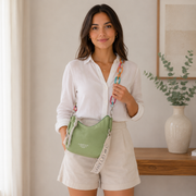 Bolso de hombro verde