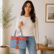 Bolso de mezclilla rojo