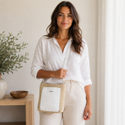 Bolso blanco bicolor