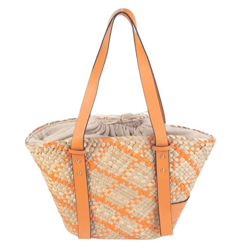 Bolso de hombro naranja con cordón ajustable