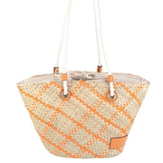 Bolso tote tejido naranja