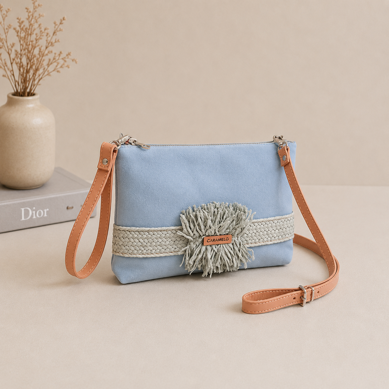 bolso azul cielo