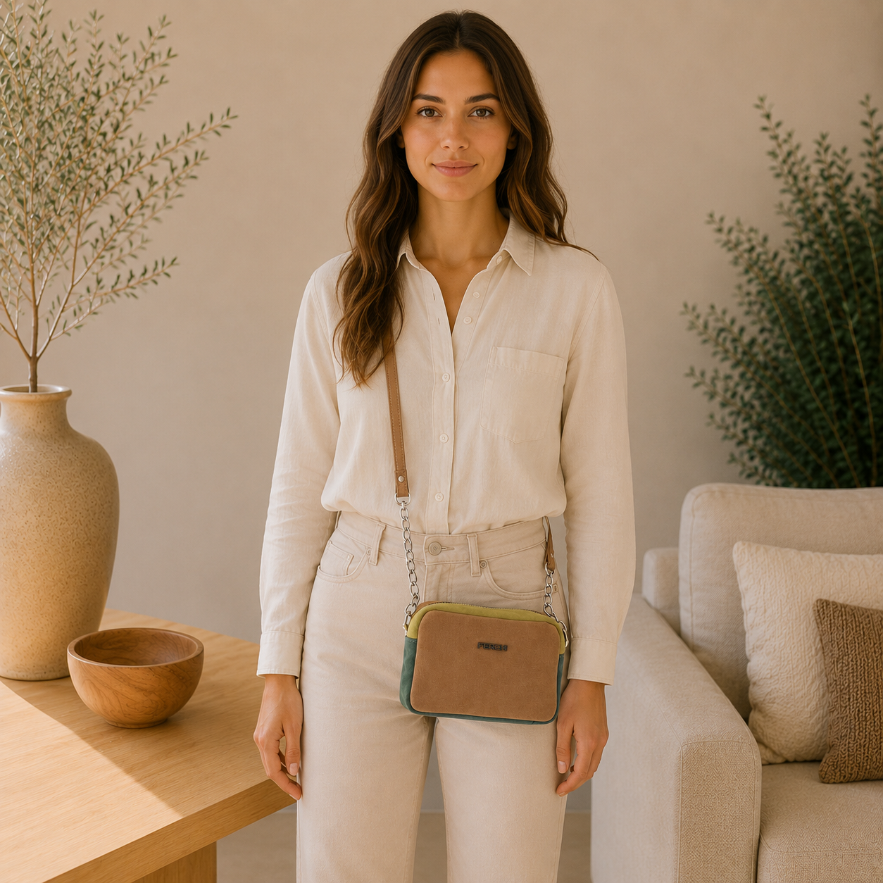 Bolso de piel de camello