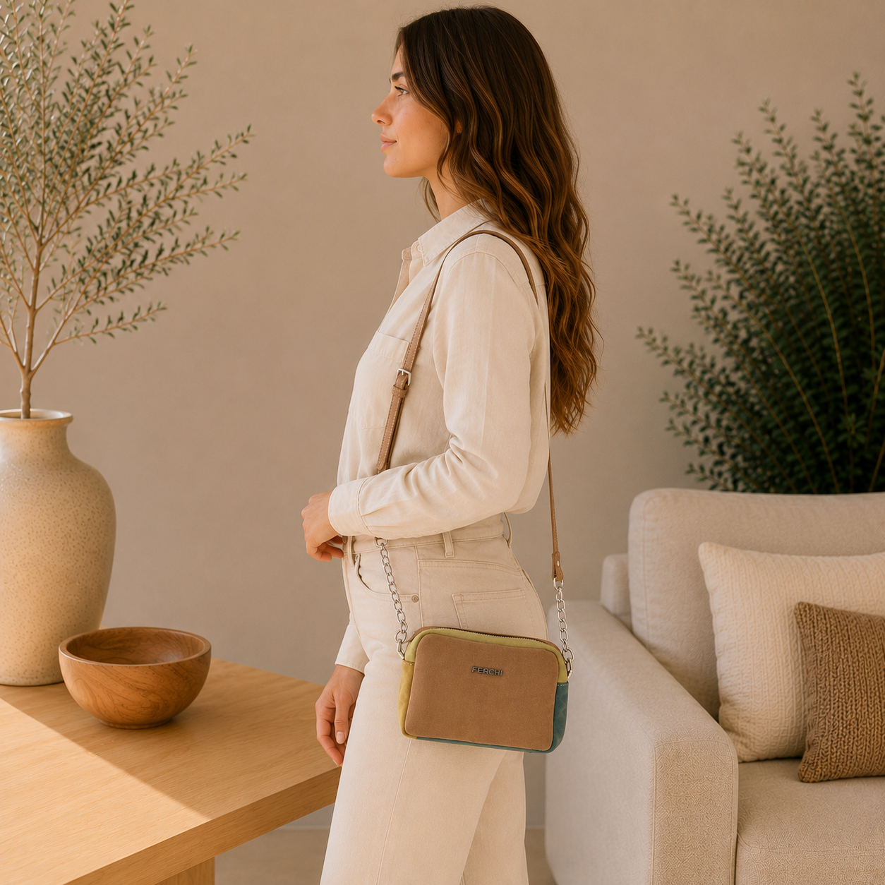 Bolso de piel de camello