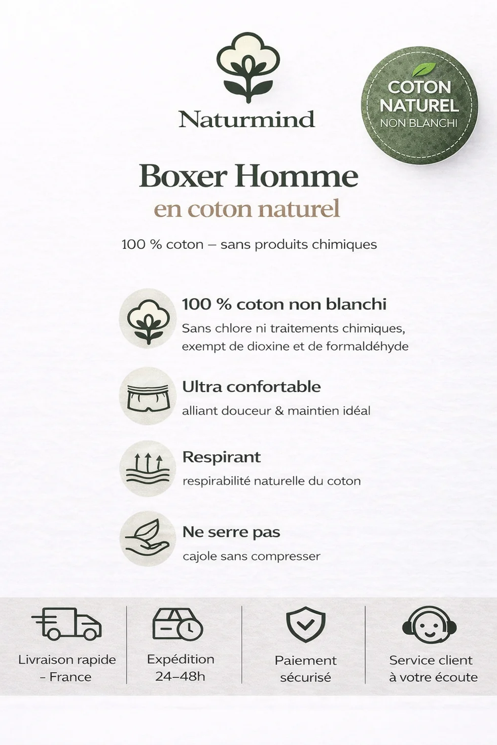 Pack de 2 calzoncillos bóxer para hombre