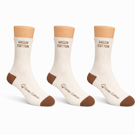 Juego de 3 calcetines largos marrones