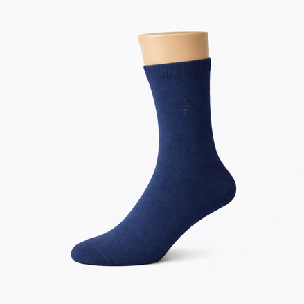Calcetines largos finos de color azul marino