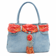 Bolso de mezclilla rojo