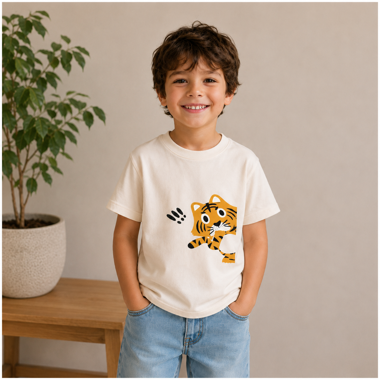 Camiseta Infantil Tigre