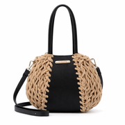 Bolso de cuerda natural y negro