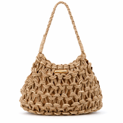 Bolso de mano de cuerda brillante