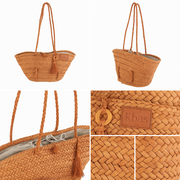 bolsa de mimbre naranja