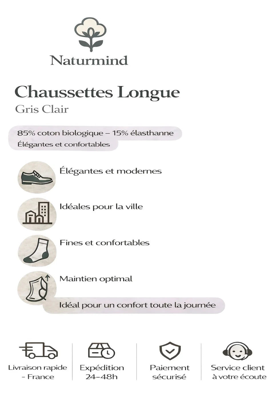 Chaussettes pour chaussures de ville Naturmindstore