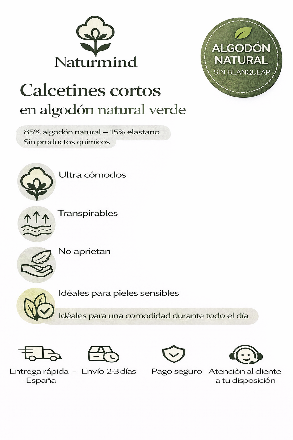 Calcetines cortos verdes