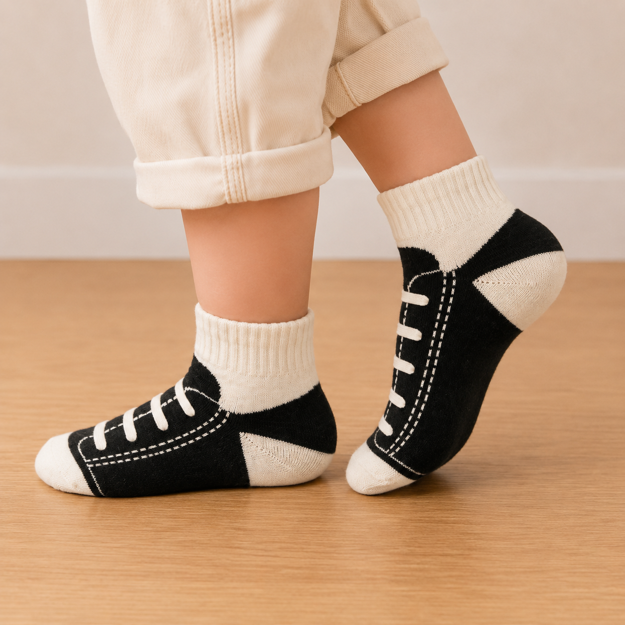 Calcetines de lona gris para niños