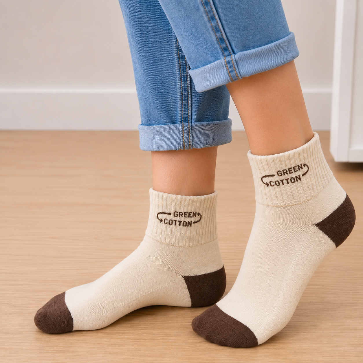 Calcetines marrones medianos