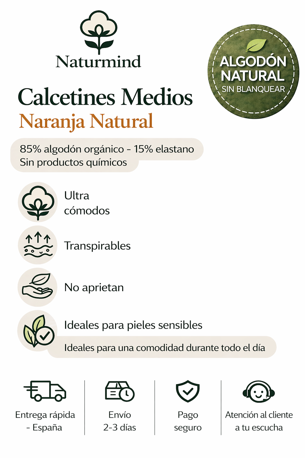 Calcetines Naranja Medio