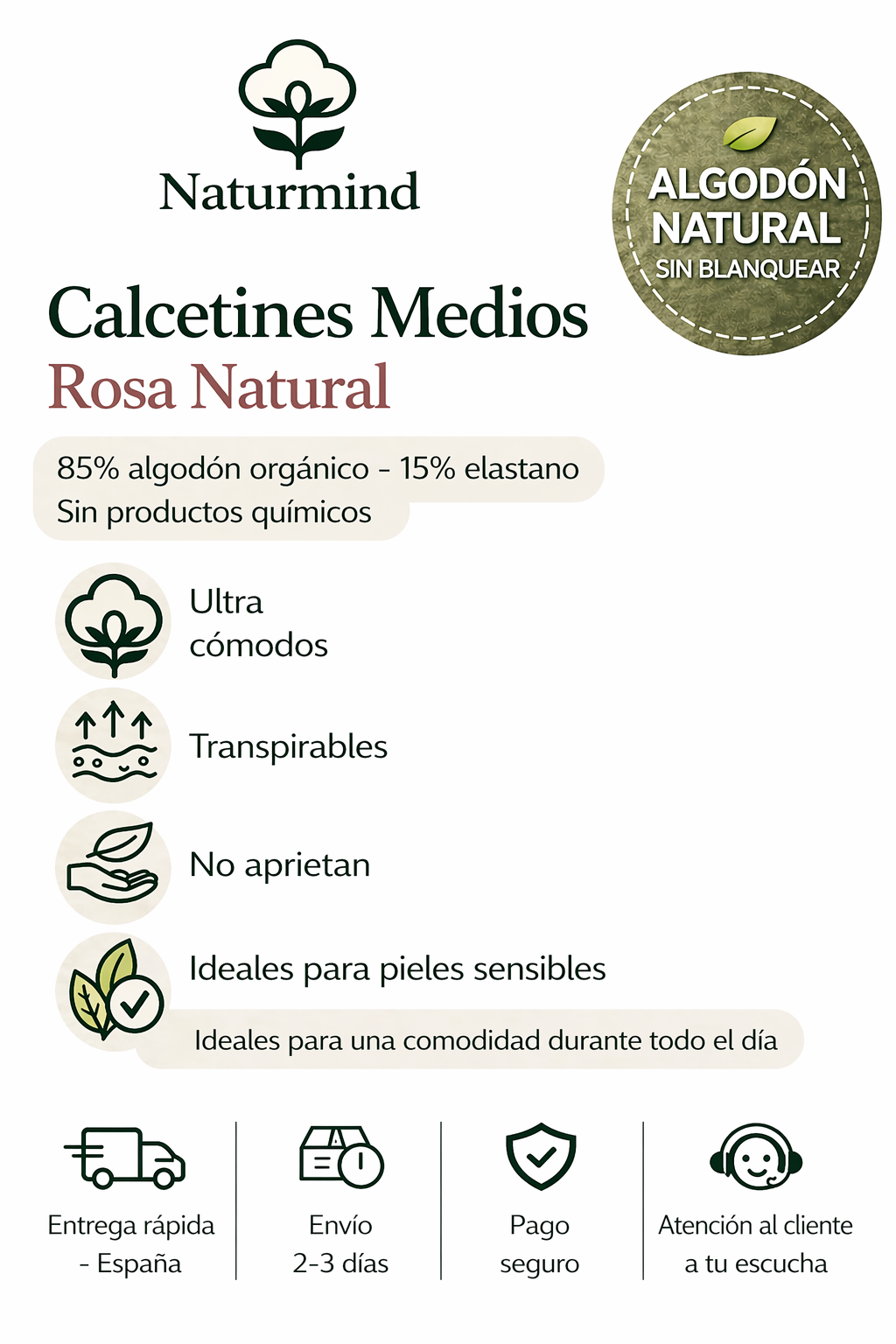 Calcetines Rosas Medianos
