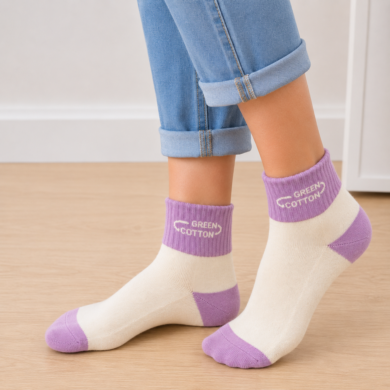 Calcetines medianos violeta