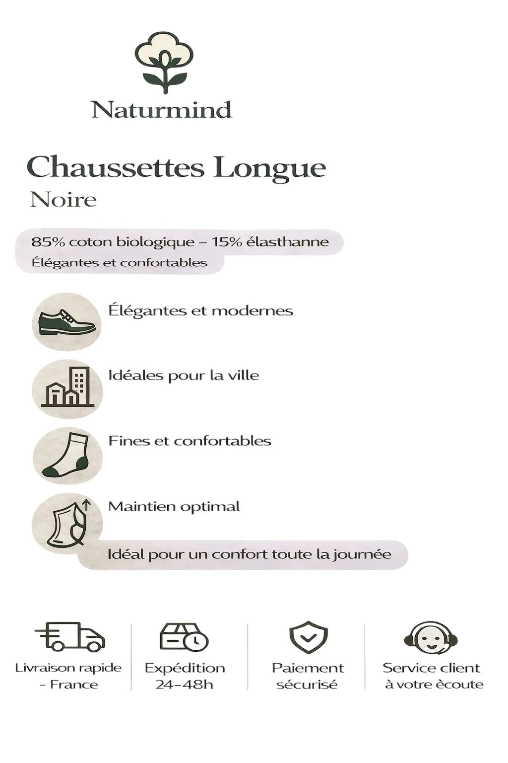 Chaussettes pour chaussures de ville Naturmindstore