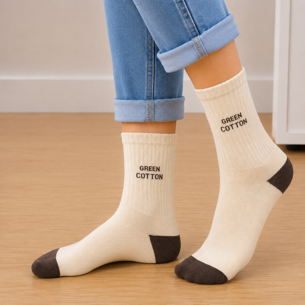 Calcetines largos marrones