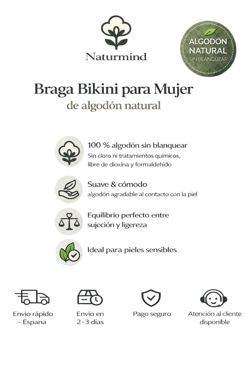 Braguitas de bikini para mujer