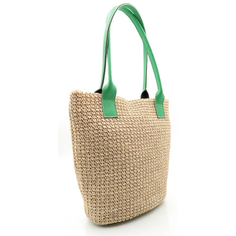 Bolsa verde de dos materiales