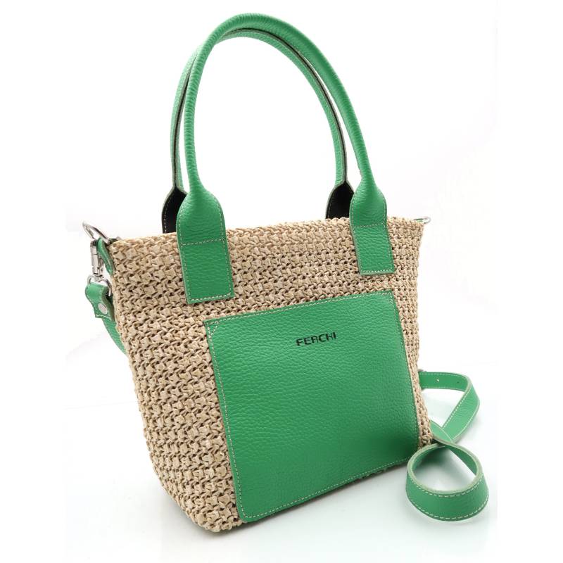 Bolso verde bicolor