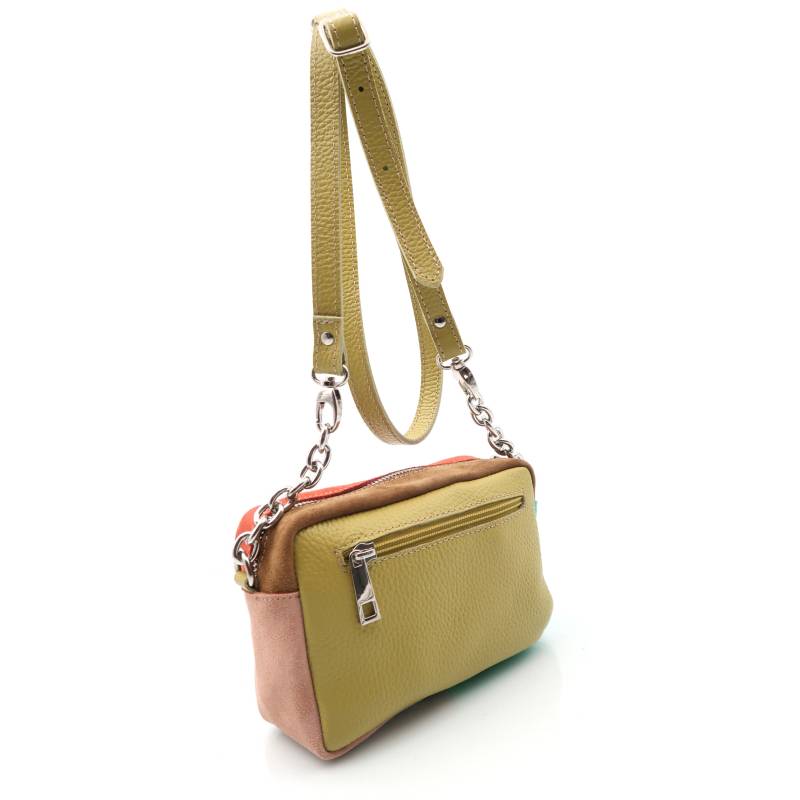 Bolso de piel verde