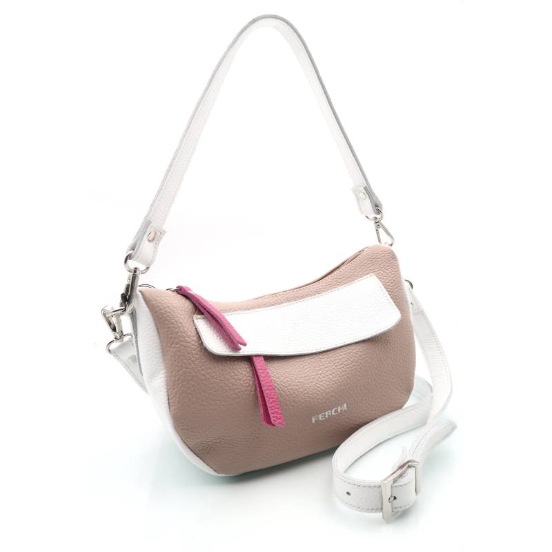 Bolso de piel tricolor