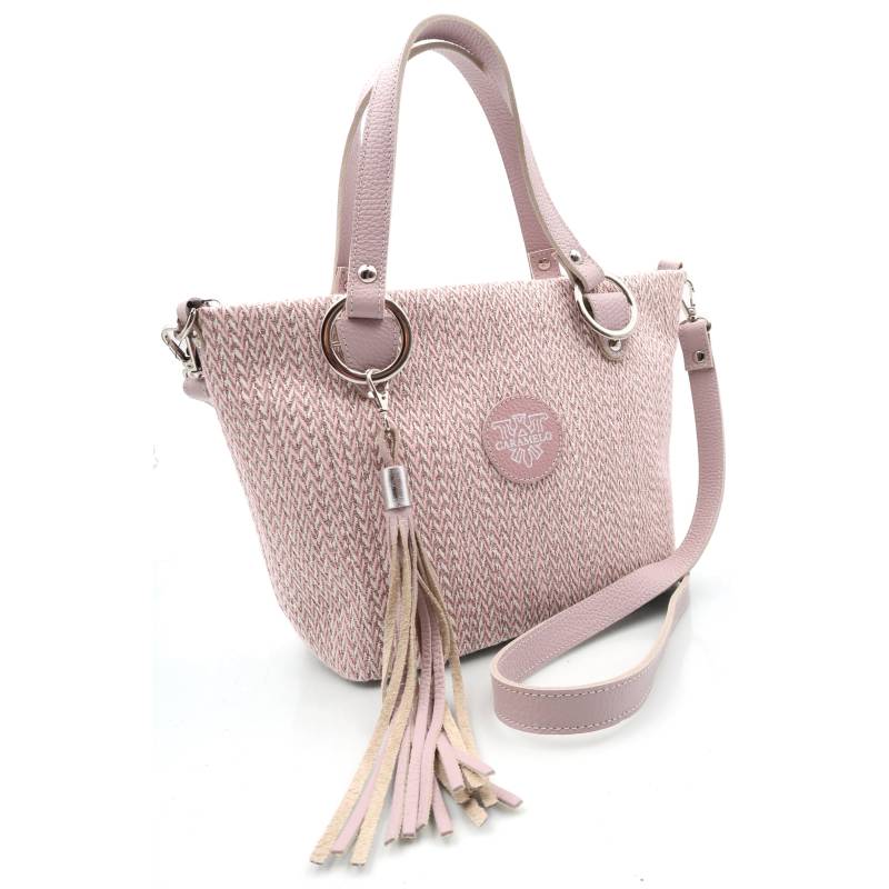 Bolso de hombro rosa