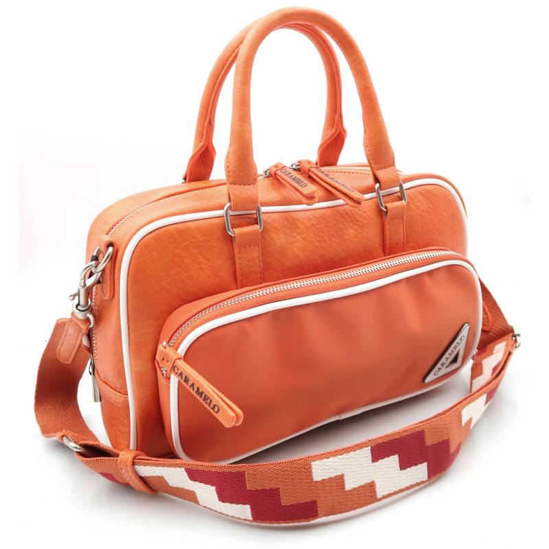 Bolso de piel naranja