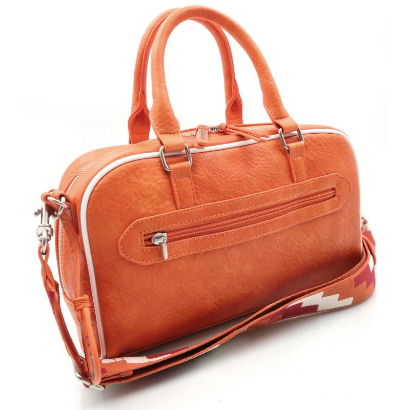 Bolso de piel naranja