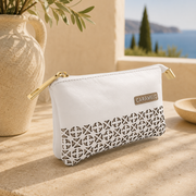 Cartera de cuero blanca