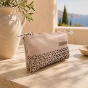 Cartera de cuero marrón