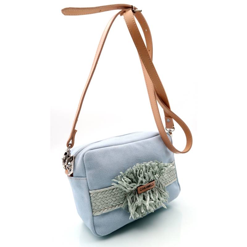 Bolso de hombro azul cielo