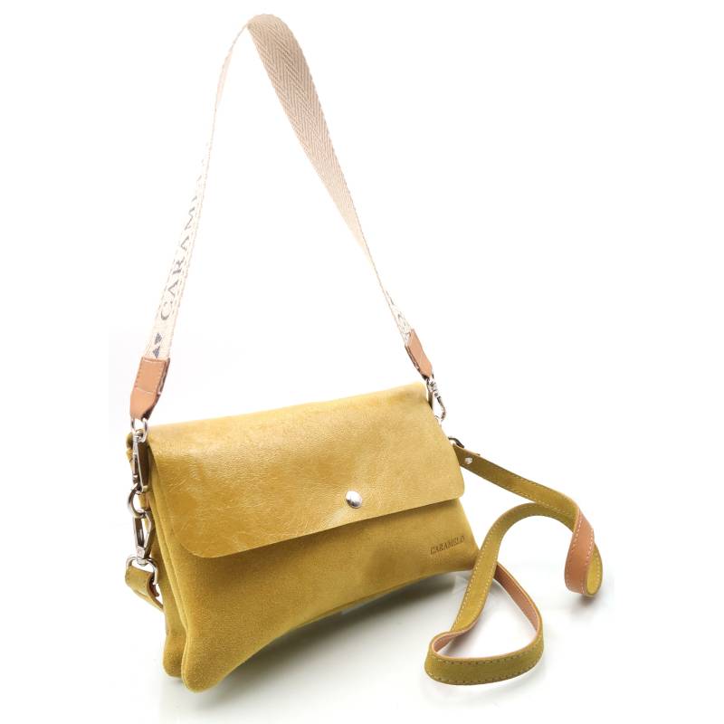 Bolso de cuero amarillo