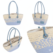 Bolso tote azul turquesa