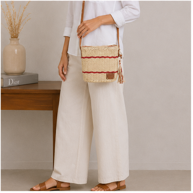 Bolso de hombro rojo