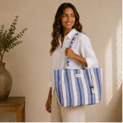 bolsa de algodón azul
