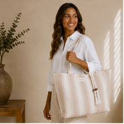 bolsa de algodón beige