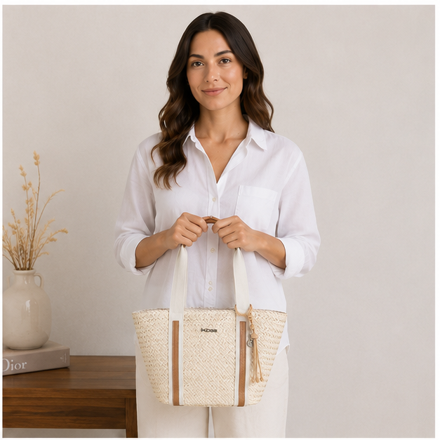 bolso de mano marrón