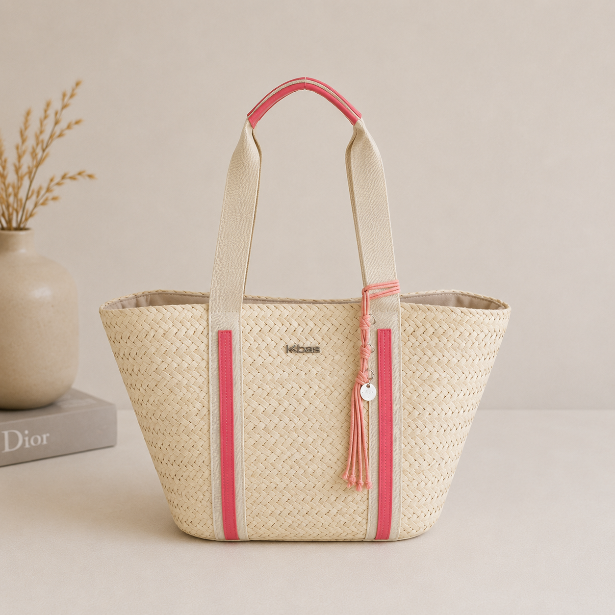 bolso de mano rosa
