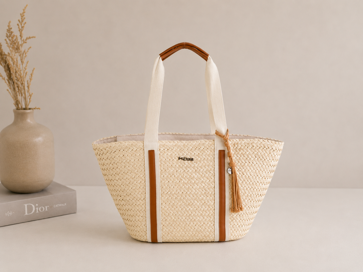 Bolso trenzado natural
