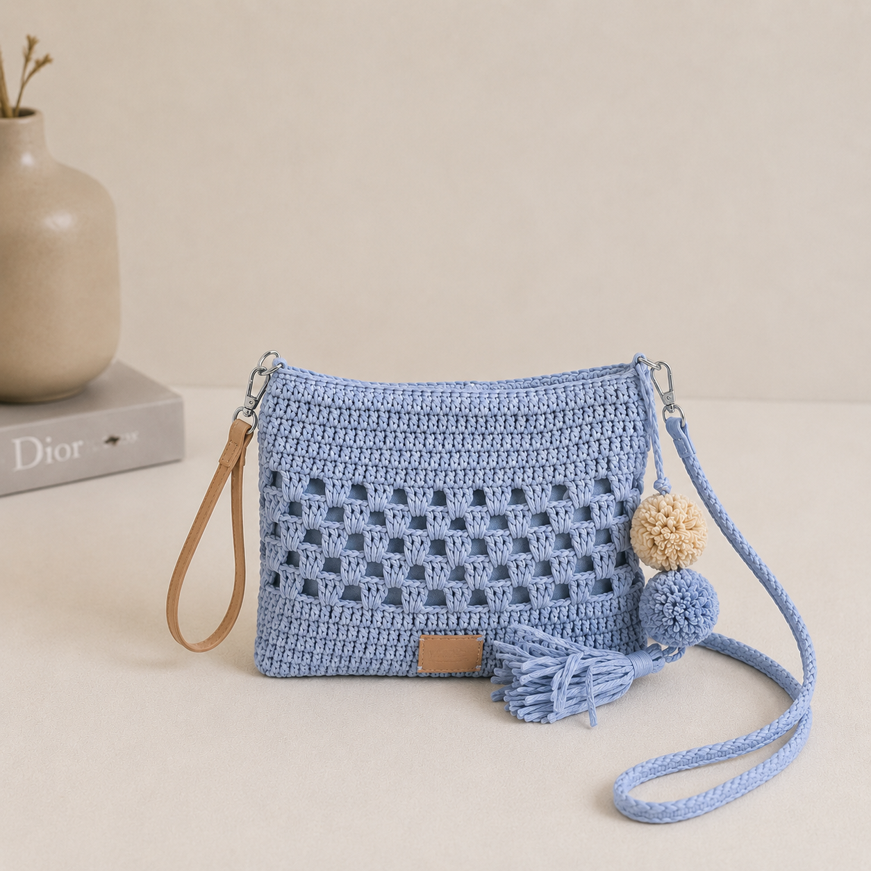 Bolso de hombro azul