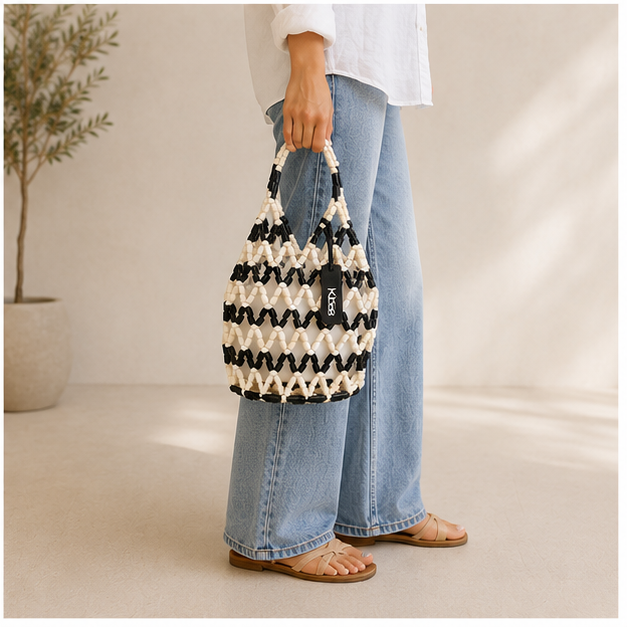 Bolsa de malla bicolor